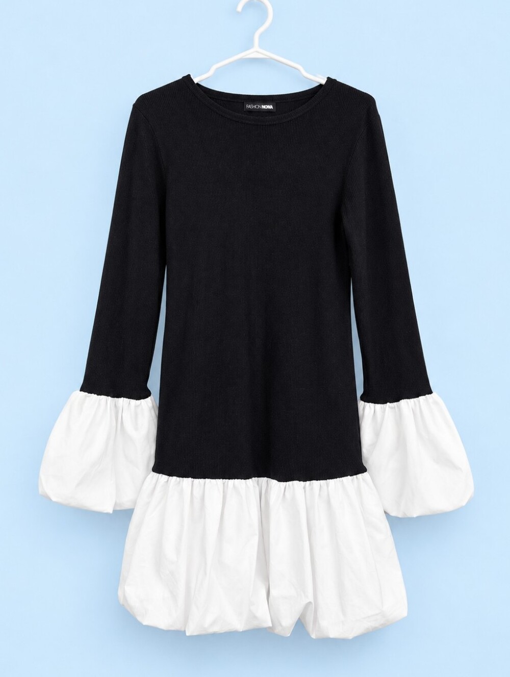 Bubble Hem Mini Dress